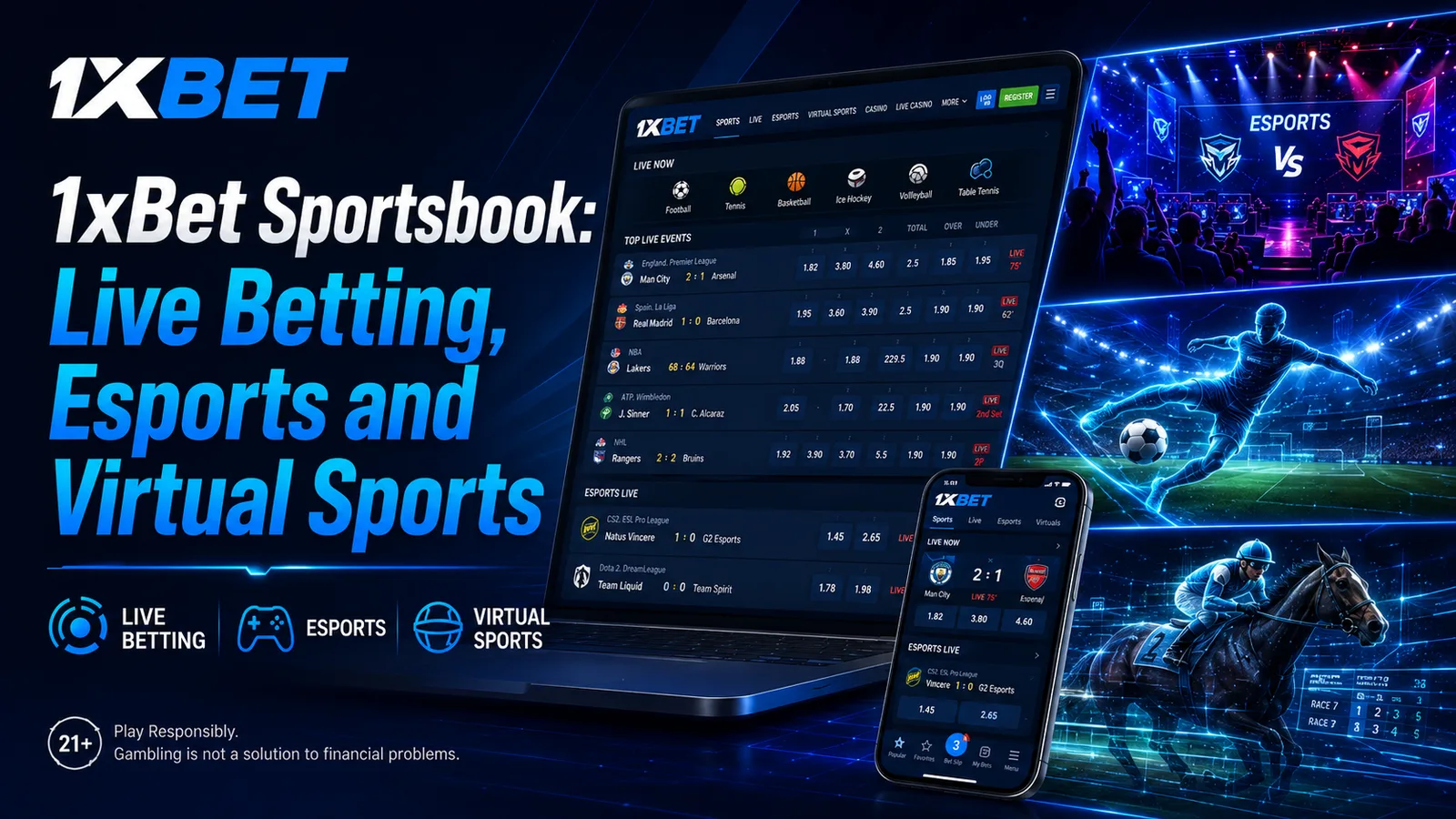 1xBet — 1xBet Sportsbook: Live Betting, Esports and Virtual Sports